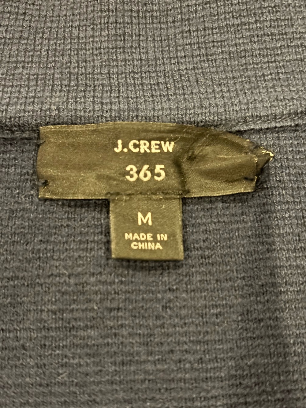J. Crew Cropped Single-Button Sweater Blazer Knit Cotton Navy Blue Medium - Picture 4 of 14